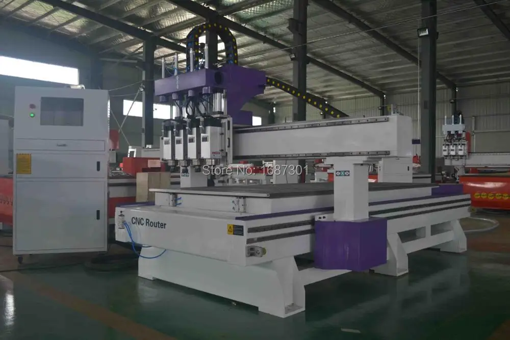 4 spindles pnuematic cnc router machine