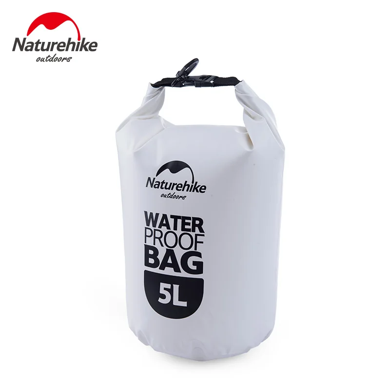 NatureHike речные треккинговые сумки 5L 2L сумка для наружного сухого плавания Каякинг Водонепроницаемый Пляж океан Рафтинг сумка Портативная - Цвет: white5L