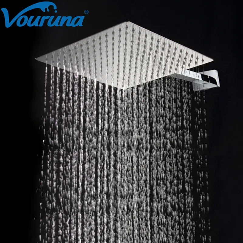 VOURUNA розничная продажа ультра тонкий 8 &quotдюймов хром SUS душевая головка над