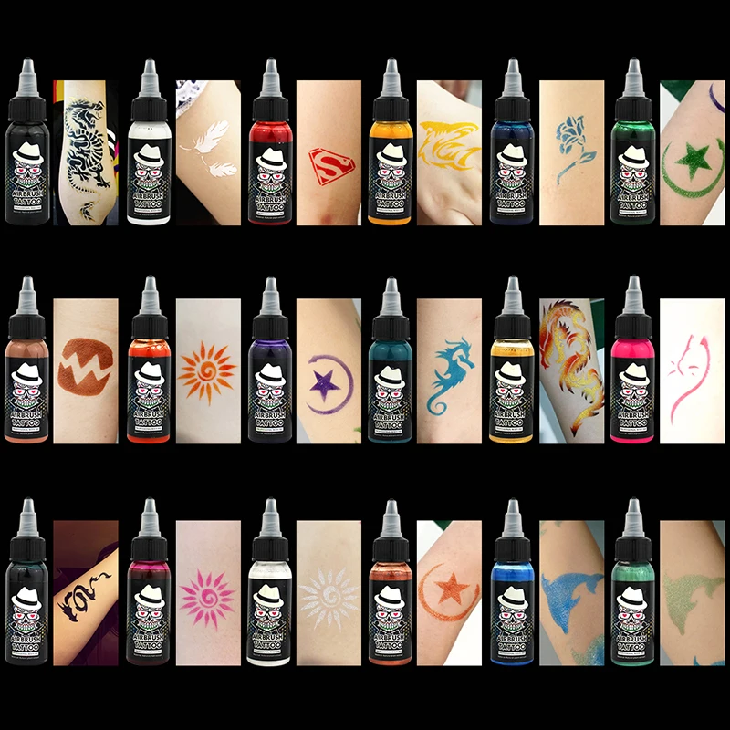

OPHIR Temporary Airbrush Tattoo Common Ink 30ML/Bottle Pigment Golden Color_TA053-11#