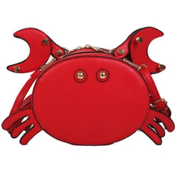 

Personality Cute Crab Female Mini Messenger Bag Ladies Handbag Chain Shoulder Bag Flip
