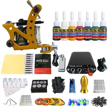 Полный комплект для тату-катушки для подводки Shader Электропитание педаль иглы рукоятка наконечники татуировки тело и искусство TK105-73