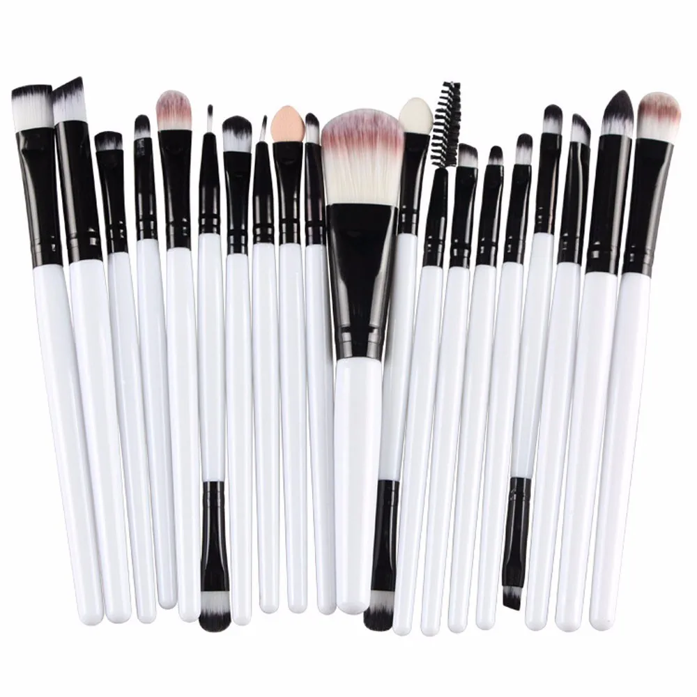 

KANBUDER Makeup Brushes 20 pcs Set tools Make-up Toiletry Kit Wool Make Up Brush Natural Hair Set Professional Dropship A4
