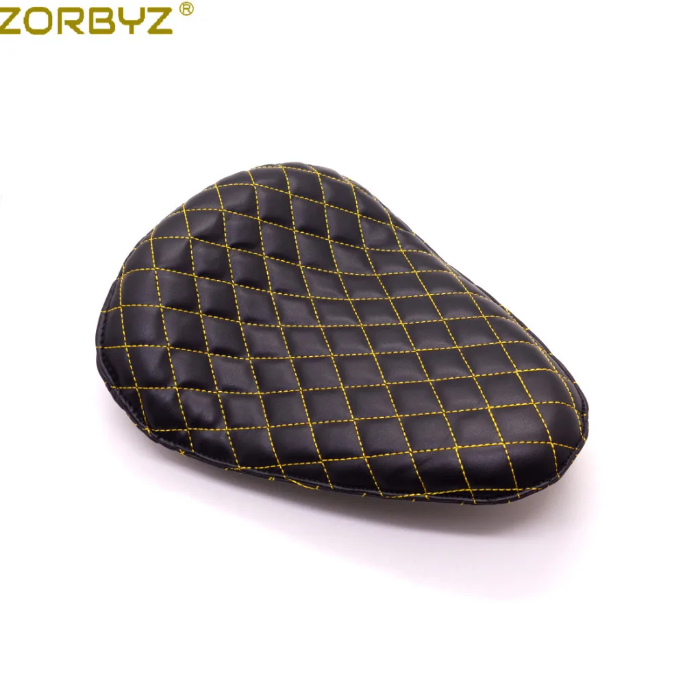 ZORBYZ мотоциклетное черное сиденье из искусственной кожи с алмазным покрытием для