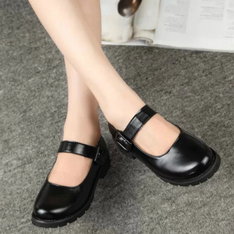 

Casual Women Shoes Lace up Comfortable Flat Heel Low Platform Rubber Heel Pu Leather Shoes All Match Daily Dress Working Shoes