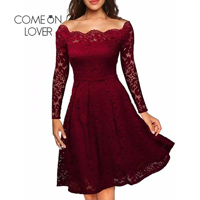 lover red lace dress