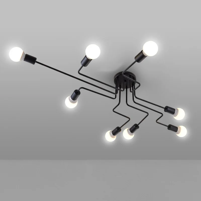 

Black 4/6/8 Branching Bubble Ceiling Lamp Led Light Fixture Panneau Avec Ampoule for Living Room Bedroom Dining Spot Ceiling