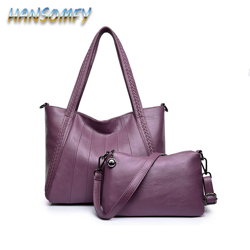 الفاخرة مجموعتين حقائب النساء حقائب مصمم بو حقائب يد جلدية حقائب للنساء 2019 كبيرة اليد حقيبة أعلى-حقائب بيد YA-27