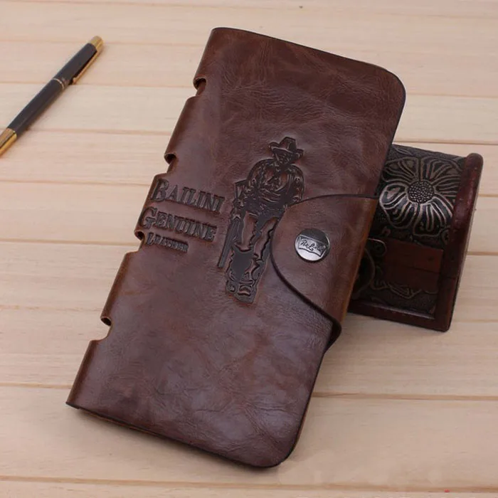 

Sleeper #501 2019 NEW Mens Leather Long Wallet Pockets ID Card Clutch Bifold Purse Brown boy male gifts solid hot Free Shipping
