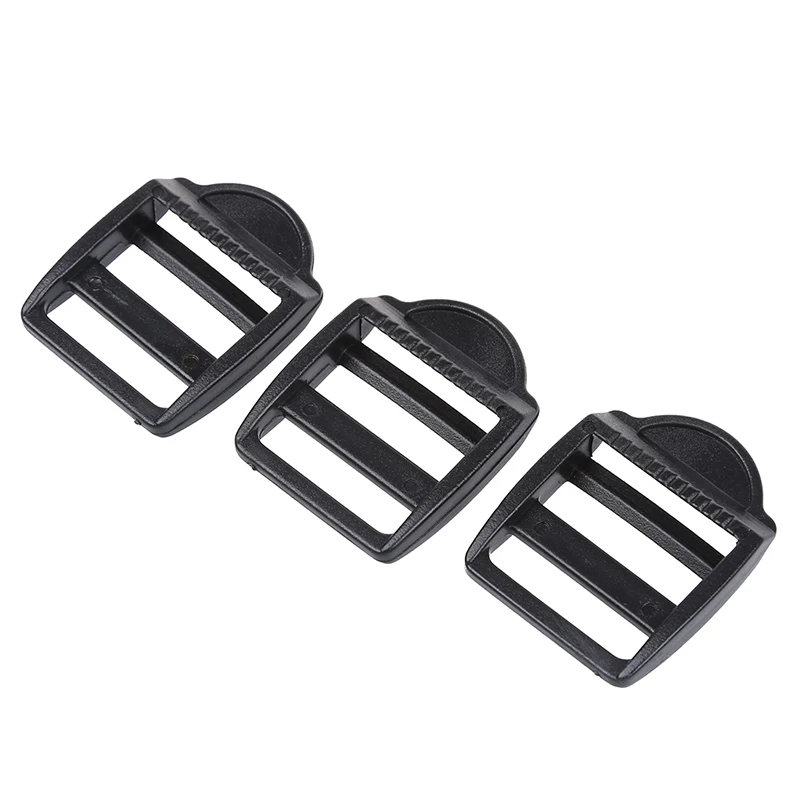 

3 x Plastic Black Luggage Bag Side Buckles for 1" Width Strap