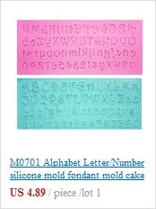 M0070 Happy Birthday Letter form silicone mold chocolate fondant cake decoration Tools cupcake mould