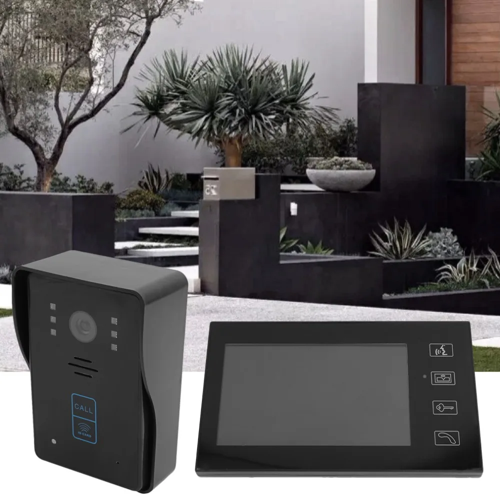 

Professional 7 Inch Color TFT LCD Display Ultrathin Video Door Phone Doorbell Intercom Home Security Alarm Doorbell Device