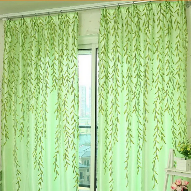 

Window Curtains Willow Printed Blinds for Bedroom Living Room Balcony Kitchen Printed Pattern Sun-shading Curtain Home Decor P40