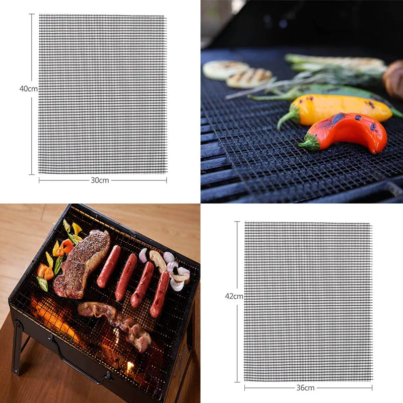 

Cooking Tools Non Stick Grilling Mats BBQ Mesh 1 PC Square Barbecue Grilling Mat 30*40cm Churrasco Roaster Kitchen Gadgets