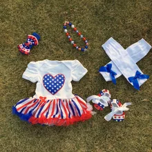 Г., патриотическая Нижняя юбка для маленьких детей, 4 июля, меморский день мая, наряды для маленьких девочек, Июльские наряды нового дизайна