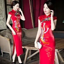 Шанхай история новая распродажа длинные Qipao китайская женская одежда Чонг-платье Феникс струйная печать Qipao для женщин