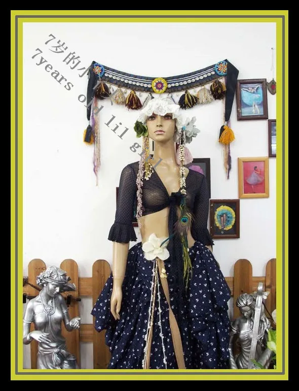 

Belly dance top Transparent thin belly danc small flare Blouse Top CD 51
