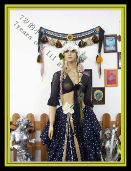 

Belly dance top Transparent thin belly danc small flare Blouse Top CD 51