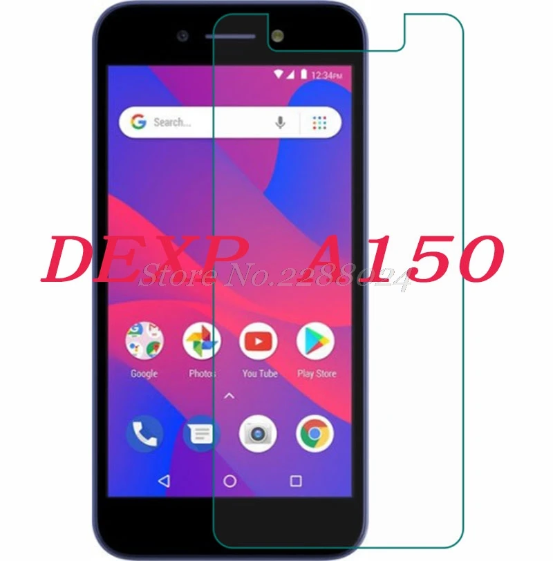 

Smartphone 9H Tempered Glass for DEXP A150 5" Explosion-proof Protective Film Screen Protector cover phone