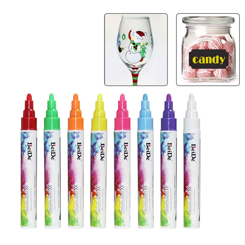 chalk marker erasable 6mm Reversible Tip erasable 8 neon colors for glass,chalkboard,Menu Boards