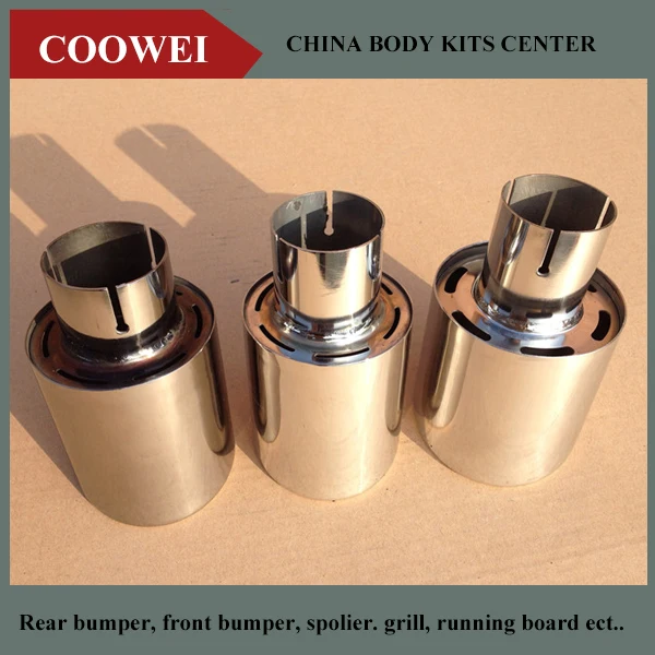 

63mm inlet 101mm outletUniversal Car Exhaust Pipe Stainless Steel Chrome Tail Muffler Tip Pipe for Auto Accessories Car-styling