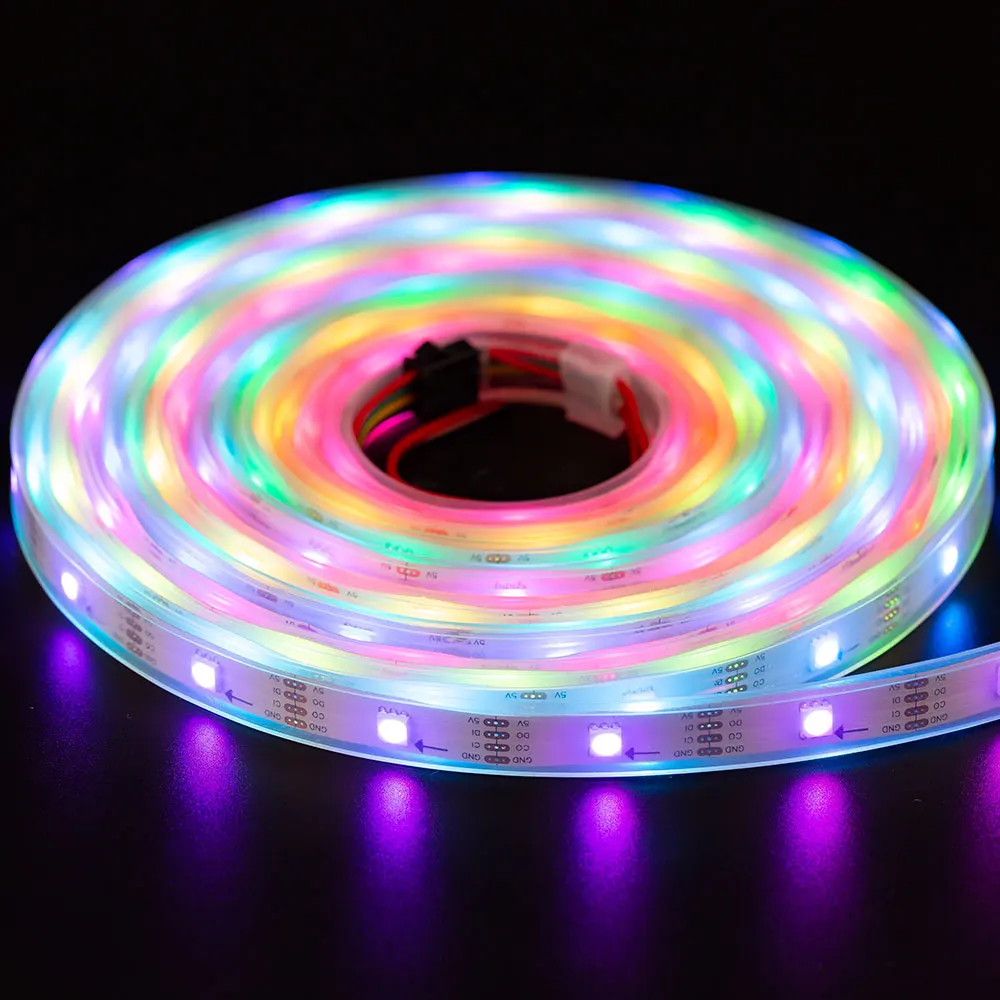 SK9822 RGB светодиодный полосы светильник похожие APA102 1 м 5 30 60 144 данных и часы