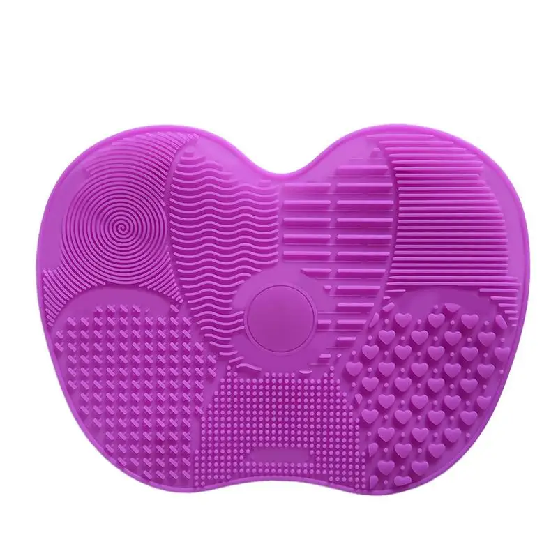 Purple Милый розовый макияж Чистый мочалка силиконовый большая подушка sucker beauty makeup clean - Цвет: Purple