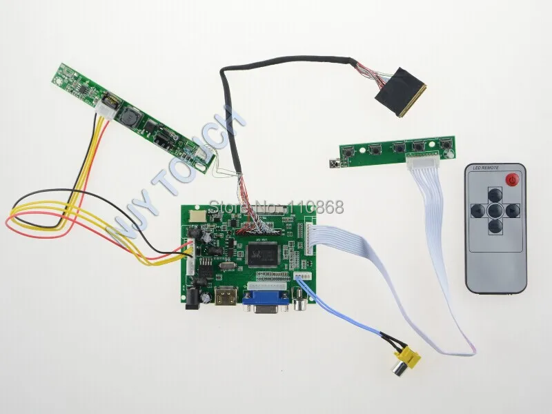 HDMI VGA AV Remote LCD Controller Board for 10 1 B101UAN02 1 1920 1200 2ch 8bit