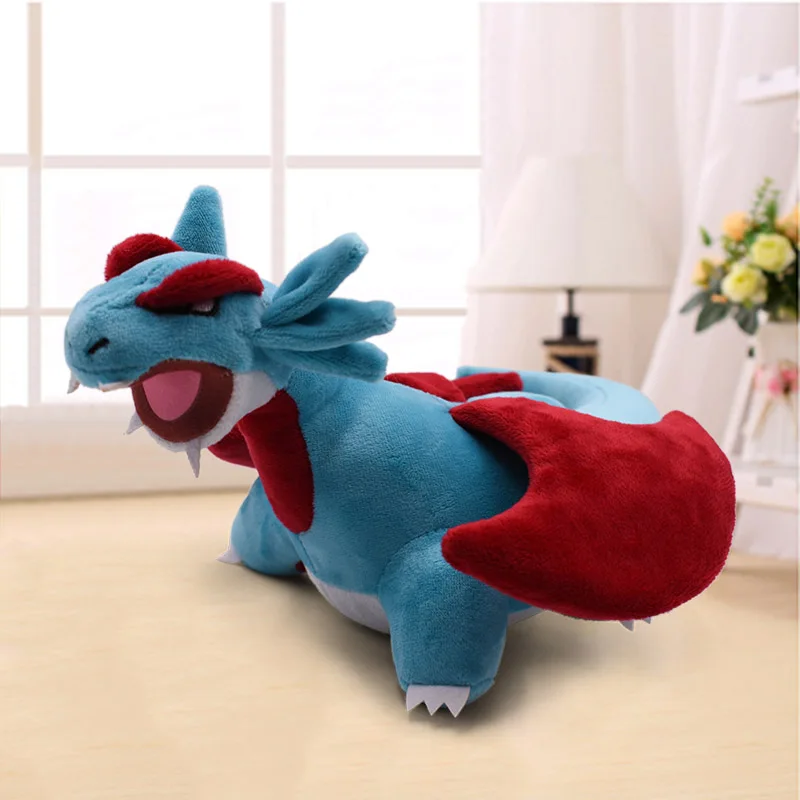 

30cm Anime Cartoon Big Salamence Soft Peluche Doll Cute Stuffed Animal Plush Toy Dolls For Kids Great Gift