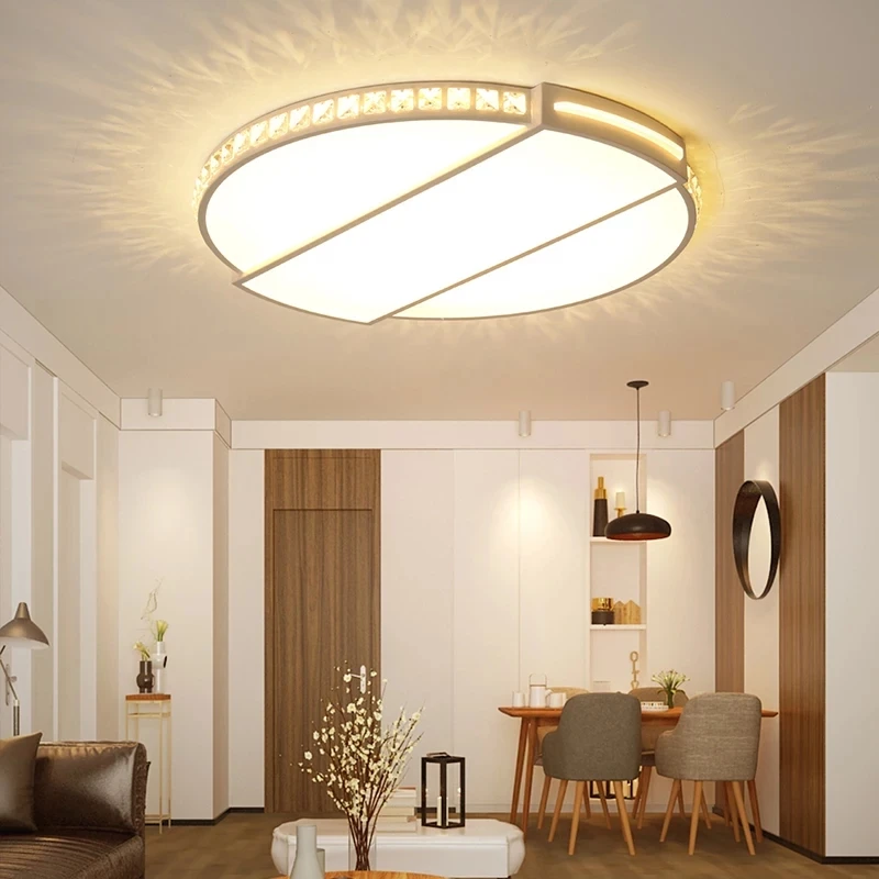 

Modern Round LED Ceiling Light for Living study dining room bedroom White Finish Surface Mounted LCeiling Lamp Home Dec Fixtures