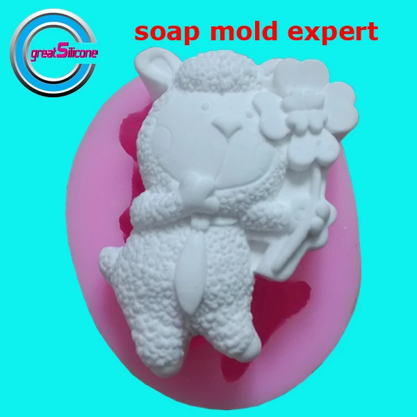 Cute DIY Bear Soap Mold Chocolate Fondant Molds 3D Resin Craft Silicone
