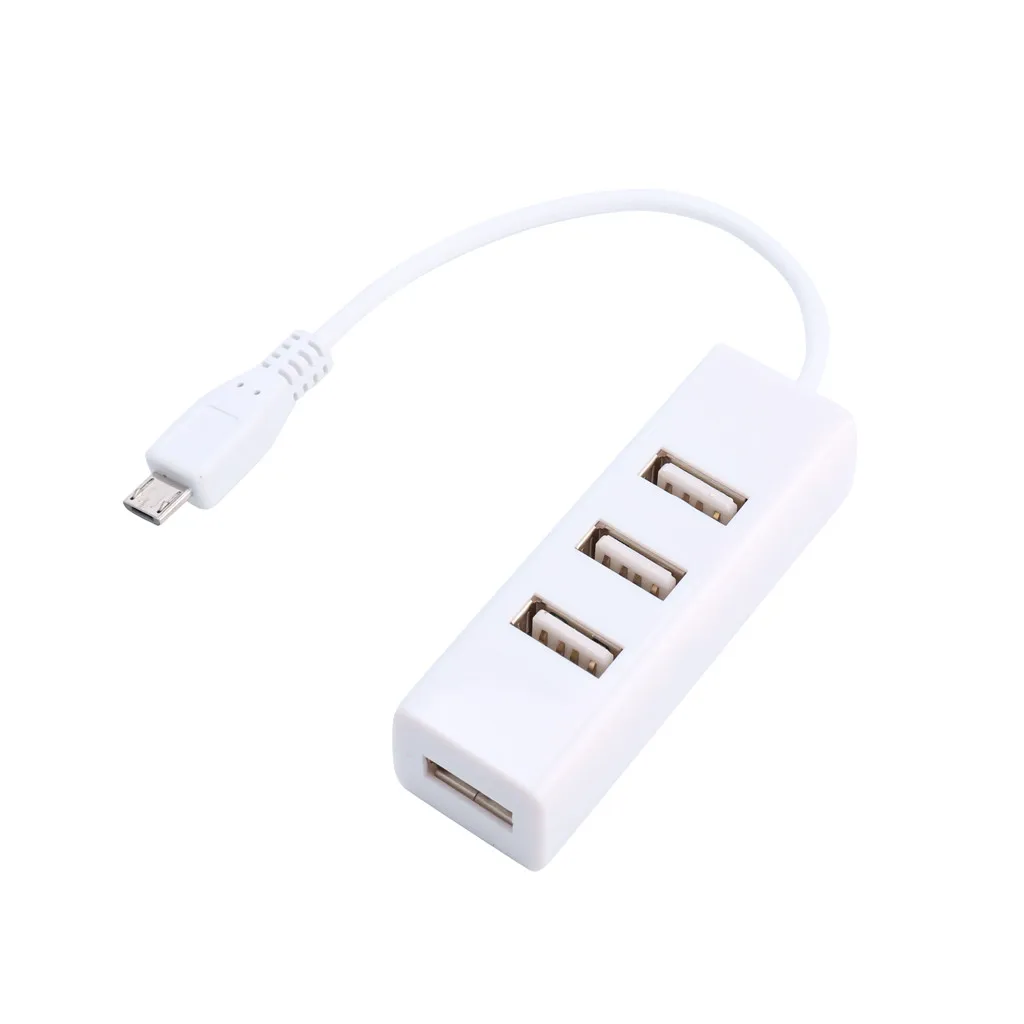 USB концентраторы белый микро USB на 4 порта OTG концентратор для Raspberry Zero/9#3$1,7