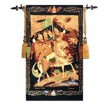 

Belgian tapestry Medieval knight murals British fashion hanging picture 57x98cm