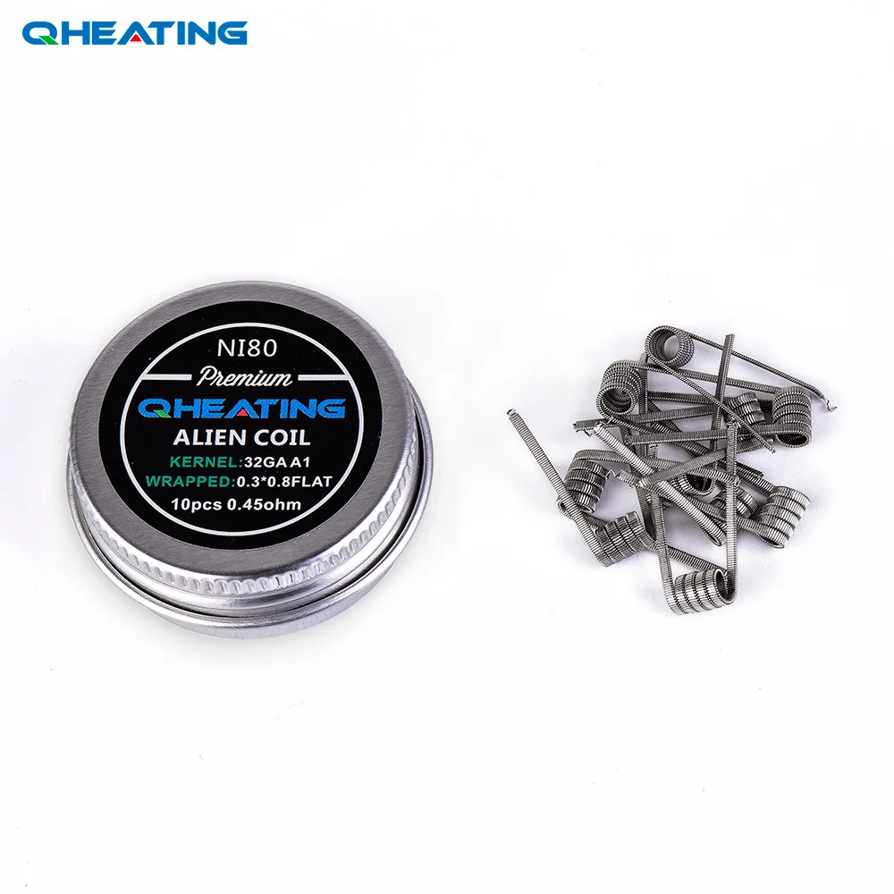 Электронная сигарета атомайзер NI80 316L A1 ALIEN предварительно собранная катушка с