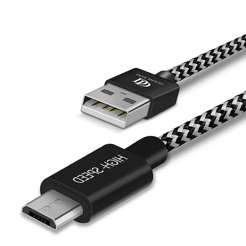 Micro USB кабель 2A нейлоновый плетеный кабель для быстрой зарядки для huawei Honor 10i 9i 8A 7A 7C Pro 8C 8X Max 7s 7X Micro USB зарядный шнур - Цвет: Черный