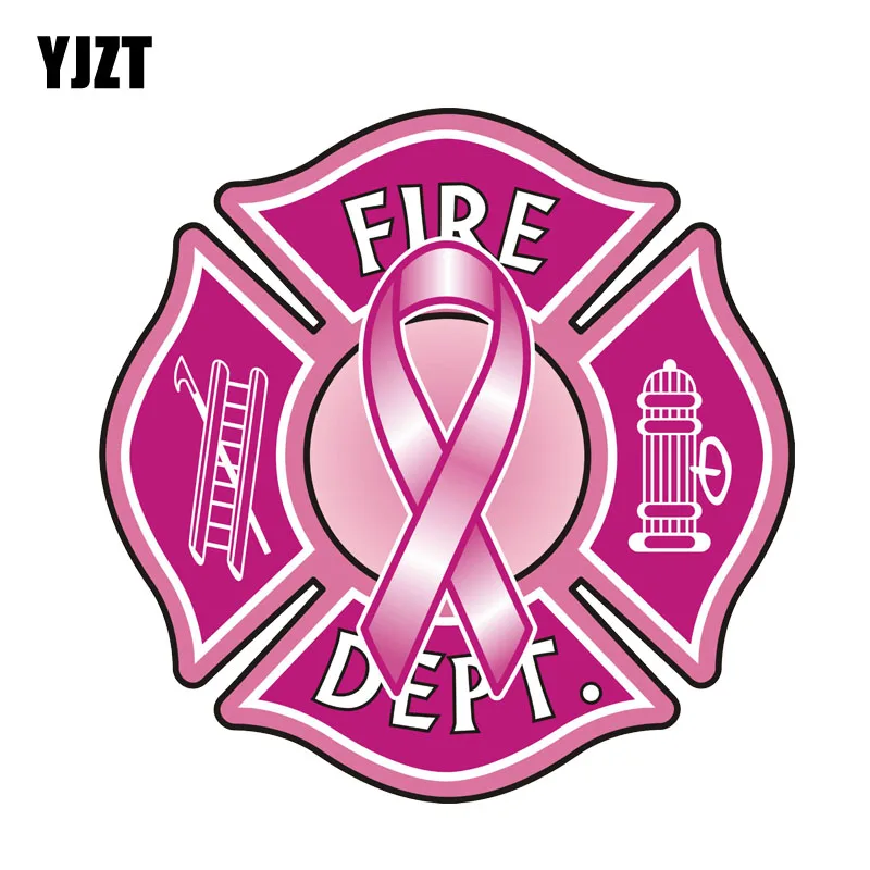 

YJZT 17.8CM*17.8CM Fire Dept Firefighter Funny Car Sticker PVC Decal 12-0492
