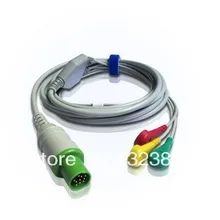 Hellige ECG кабель, 3 свинца, AHA, оснастка