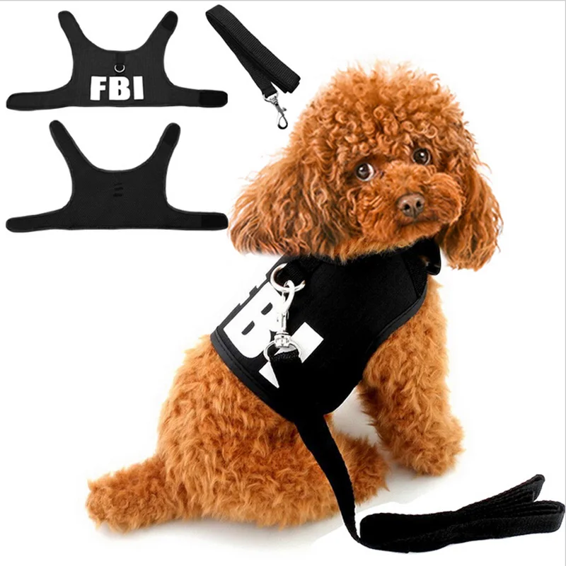 Pet dog FBI police Harness Cat Puppy Harnesses Small Dog Training Vest