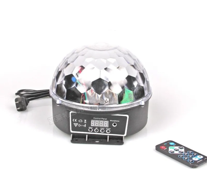 

DMX512 6LED 18W Remote Control Crystal Magic Ball Led Stage Lamp Disco Laser Light Party Lights Sound Control Christmas KTV