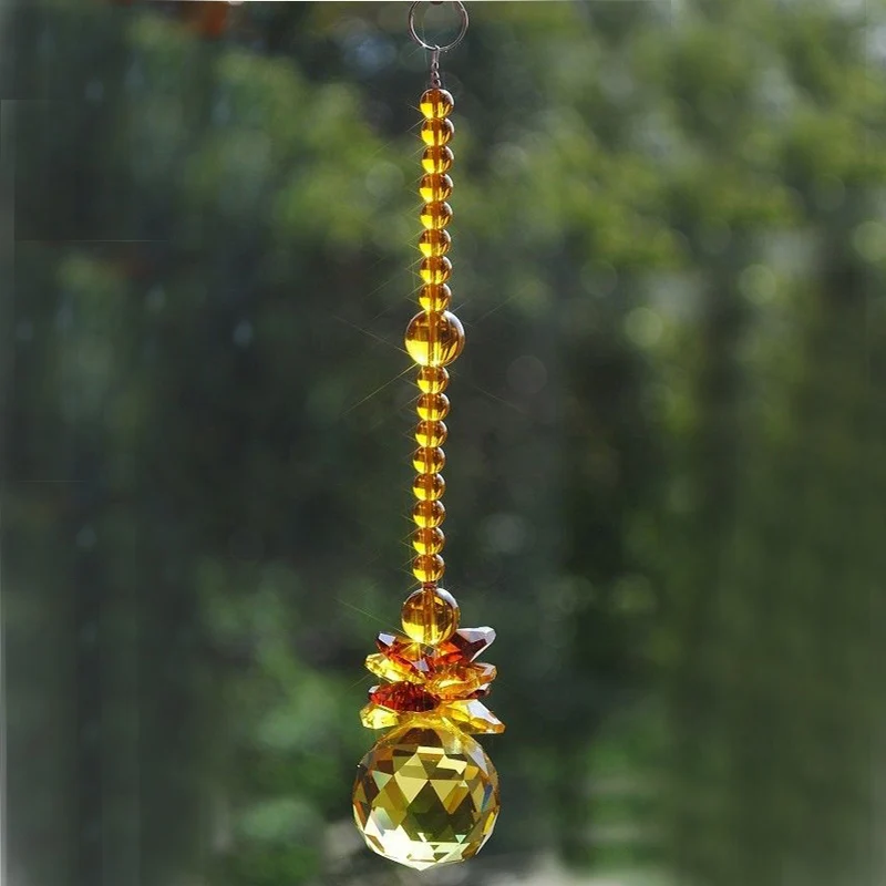 1PCS Chakra Crystal Suncatcher Ball Prism Pendant Hanging Pendant Window Ornament Rainbow Maker