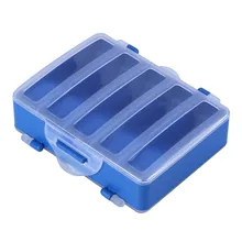 Jcxagr портативный двухсторонний пластиковый чехол для рыболовной приманки большой ящик для хранения вращающихся соединений с пряжкой 10 отсеков B1