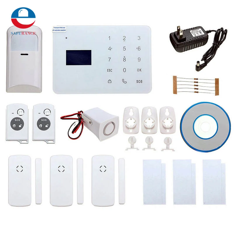 

DC12V GSM Wireless Remote Control IR Smoke Sensor Home House Security Alarm System Doorbell Function