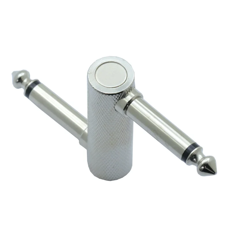 Righ Angle 6.35mm Coulper Guitar Effects Pedal Connector 14 Inch 2Pole Mono Male to Male Plug Adapter Audio Converter (3)