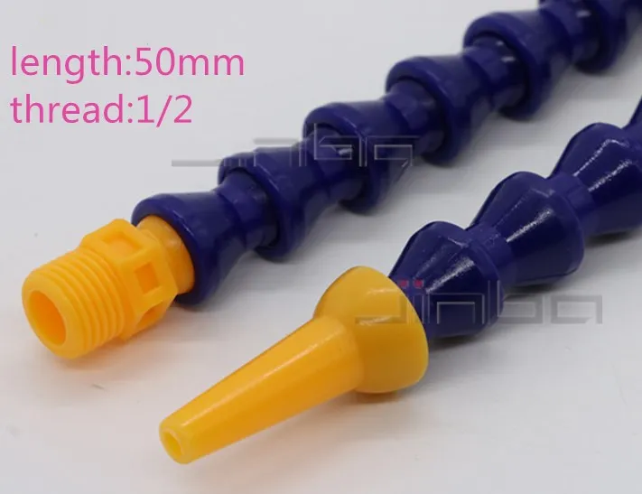 shipping1pcs с круглым горлышком и широко открытым носком 1/4 ''3/8" 1/" резьбой 30 40 50 см Пластик станка патрубок маслопровод Водопровод - Цвет: length 50mm round-1