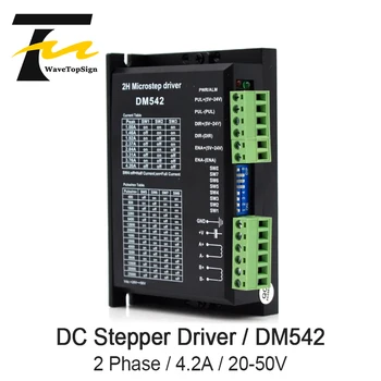 

WaveTopSign Stepper Motor Driver DM542 Voltage 20-50VDC Current 1.0-4.2A For 57 86 Series 2-phase Digital Stepper Motor