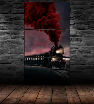 

Modern Home Decorative Wall Art Modular Picture 3 Pieces Train Poster Movie Murder On The Orient Express Painting Canvas Print