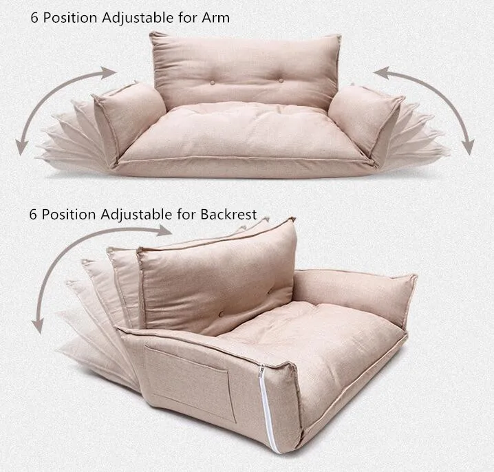 Floor Furniture Reclining Japanese Futon Sofa Bed Modern Folding Adjustable Sleeper Chaise Lounge Recliner For Living Room Sofa