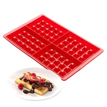 Антипригарные силиконовые прямоугольники форма для вафель кухонная жаропрочная посуда формы для пирогов для духовки высокотемпературные формы для выпекания