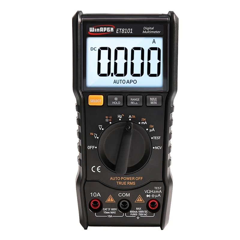 Transporte da Gota Winapex Multímetro Digital Tester 5 – 6 1000 v 10a ac dc 6000 Verdadeiro Rms Voltímetro Et8101 3