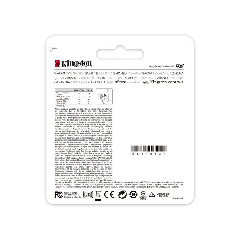 Kingston Флешка USB 3 0 16 ГБ 32 64 Гб 128 до 100 МБ/с./с флеш накопитель память DT106|USB